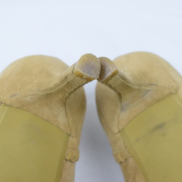 Stuart Weitzman Tan Suede Whipstitch Western Pointed Toe Low Kitten Heel Size 8 - Picture 10 of 12